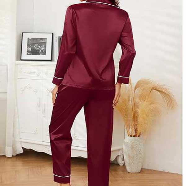 Mahroon Full Sleave Silk Shirt and Trouser